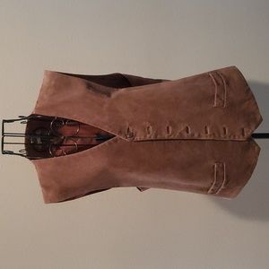 Brown suede vest